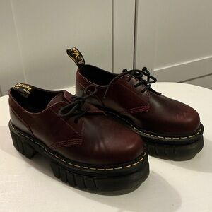 New Dr. Martens AUDRICK BRANDO LEATHER PLATFORM SHOES